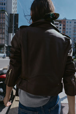 FAUX LEATHER BIKER JACKET - Zara фото 2