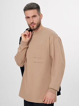 Лонгслив мужской бежевый - Mark formelle фото 7