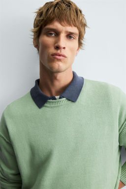 REVERSE EFFECT COTTON SWEATER - Zara фото 5