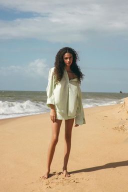 OVERSIZE STRIPED POPLIN SHIRT