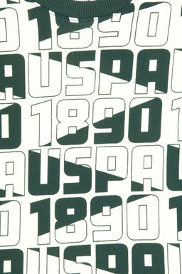 Erkek _ocuk Koyu Ye_il Bisiklet Yaka Sweatshirt