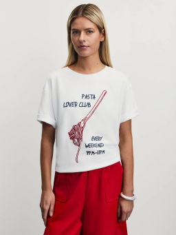 Футболка оверсайз с принтом / Zarina