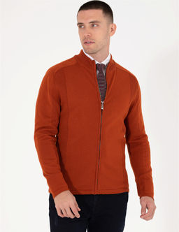 Kahverengi Slim Fit Fermuarl_ Triko H_rka - Pierre cardin фото 3