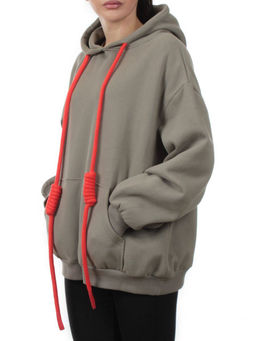 2226 GRAY GREEN Толстовка женская (85% хлопок, 10% полиэстер, 5% спандекс) - Fashion фото 5