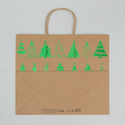 Пакет подарочный крафтовый Forest, 32 28 15 см - Дарите счастье фото 5