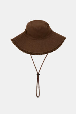GORRO BUCKET ALGOD?N 100% / Marr?n - Zara фото 2