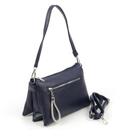 Женская сумка через плечо из эко кожи с пятью отделениями 95350 Синий