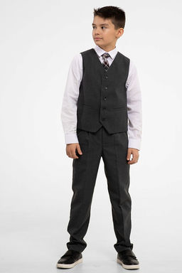 Серый школьный жилет для мальчика Инфанта, модель 1003/3