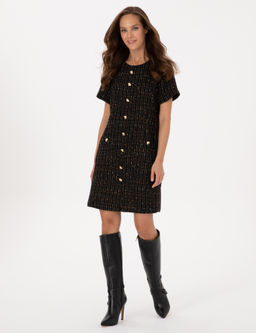 Siyah Regular Fit Dokuma Elbise - Pierre cardin фото 3