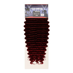 ГОЛЛИВУД Афролоконы, 60 см, 270 гр, цвет тёмно-бордовый/бордовый HKB99/39 (Катрин) - Queen fair фото 4
