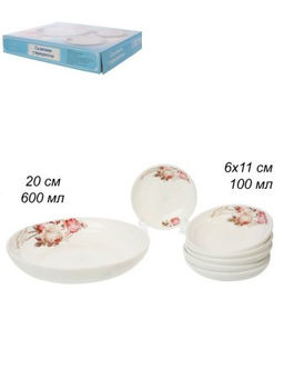 Салатник и 6 розеток / 7А/845/XN (6916) /уп 12/ в пене / серия Чайная роза - Галеонтрейд фото 2