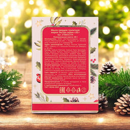 Новогоднее мыло фигурное «Варежка» в картонной коробочке, 60 г