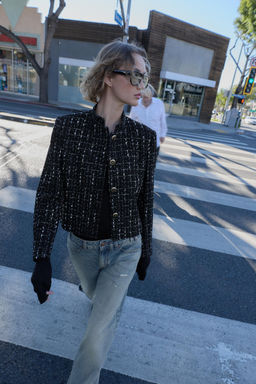 TEXTURED METALLIC THREAD BLAZER - Zara фото 2
