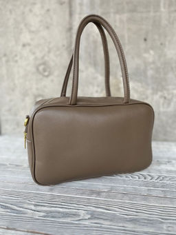 Женская кожаная сумка бочонок 1003 Хаки