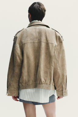 SUEDE LEATHER JACKET - Zara фото 6