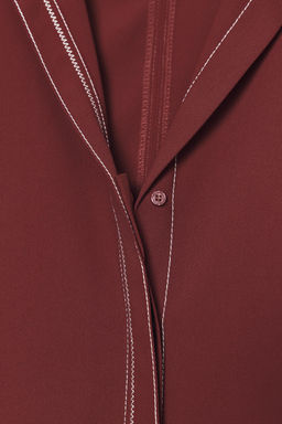 SHIRT WITH CONTRAST TOPSTITCHING - Zara фото 8