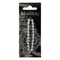 Бусина стеклянная Zlatka GBA-02 6 х 6 мм 22 шт на подложке в пакете с европодвесом №34 серебристый металлик