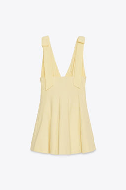 CONTRASTING SHORT DRESS WITH BOWS - Zara фото 8