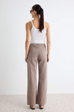 Vizon %100 Pamuk Y_ksek Bel Wide Leg Jeans TWOAW27JE00108 - Trendyolmilla фото 5