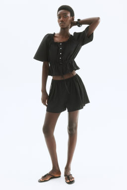 Blusa de algod?n con ribetes de volante - H&m фото 7