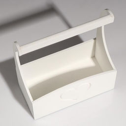 Кашпо деревянное Symmetric Heart, с ручкой, белый, 2512,510(28) см - Simaland фото 3