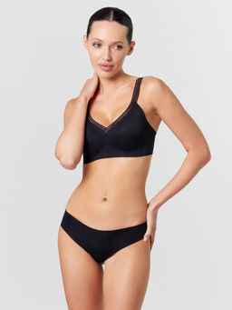 Цена за 2 штуки! Трусы женские бесшовные в черном цвете черный 412739