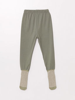 Beli Lastikli Erkek Bebek ?orapl? Pijama Alt