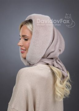 Платок трикотаж экомех бежевый - Davidovfox фото 3