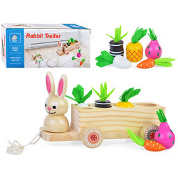 Каталка-сортер Зайчонок с тележкой в коробке