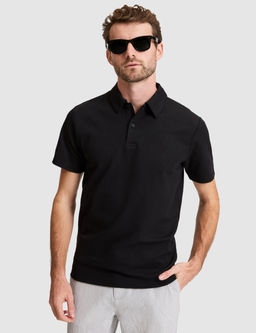 Siyah Slim Fit Polo Yaka Ti__rt