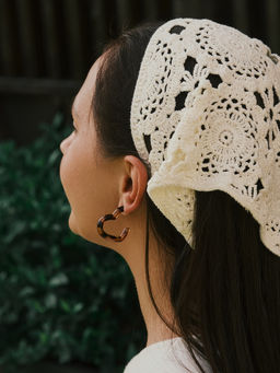 Серьги акрил «Леопард» сердце, цветной в серебре