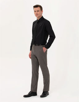 Kahverengi Slim Fit Kuma_ Pantolon