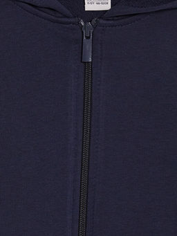 Kap??onlu K?z ?ocuk Fermuarl? Sweatshirt