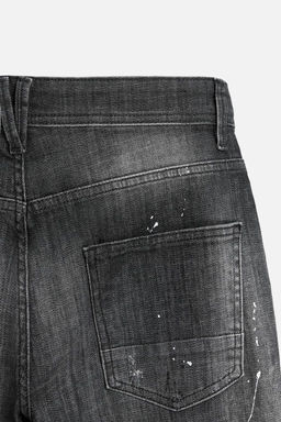 RIPPED SKINNY JEANS WITH PAINT SPLATTER - Zara фото 19