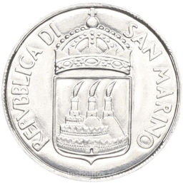 Монета 1 лира 1973 года Сан-Марино