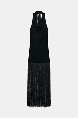 VESTIDO HALTER FLECOS ZW COLLECTION / Negro - Zara фото 7