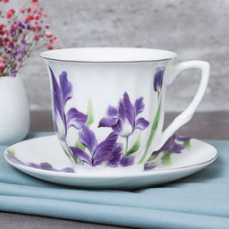 Чайный набор 12 предметов 250 мл / GF3 -12G /уп 8/ костяной фарфор Ирисы - Галеонтрейд фото 3