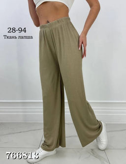 Женские базовые брюки на резинке 766813