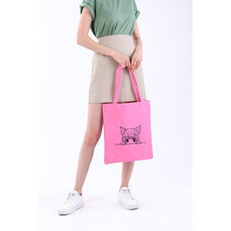 Сумка шопер Девочка, 35 х 0,5 х 40 см, вышивка, розовый - Nazamok фото 6