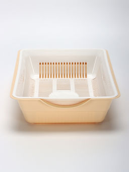 Туалет глубокий с сеткой 36×25×9 см, белый/бежевый