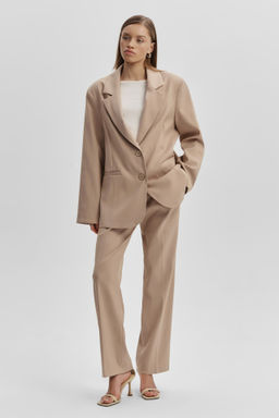 Брюки прямого силуэта с эффектом меланж - Mollis фото 4