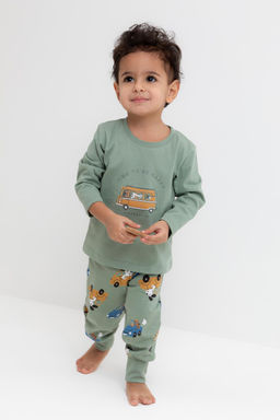 К 1606/милитари,собачки в машинках пижама д/дет яс