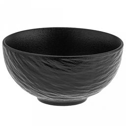 Шунгит 3D Салатник фарфоровый 720мл, д15х7,6см, черный, глянцевая глазурь, рельефный декор (Китай) - Домашняя мода фото 5