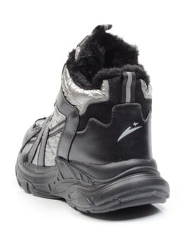 04-8525-4 BLACK Ботинки зимние женские (искусственные материалы) - Фабричный китай фото 4