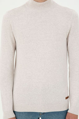 Erkek Slim Fit Yar_m Bal_k__ Yaka Ta_ Melanj Basic Kazak - U.s. polo assn фото 13