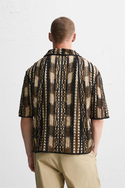 GEOMETRIC CROCHET SHIRT - Zara фото 3