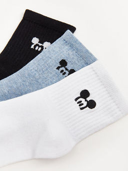 Mickey Mouse Bask?l? Kad?n Soket ?orap 3l?