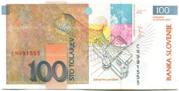 Банкнота 100 толаров 2003 года Словения