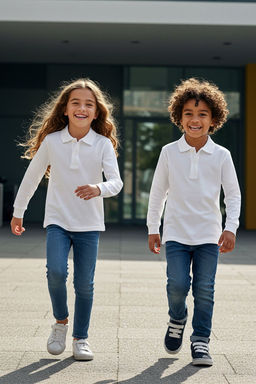 Beyaz 3lu Paket Unisex Mevsimlik Polo Yaka Uzun Kollu Orme T-Shirt TKDAW25TS00004 - Trendyolmilla фото 27