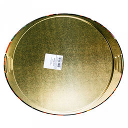 Поднос металлический "Баклажан" 40,5х36х2,1см, овальный (Россия)